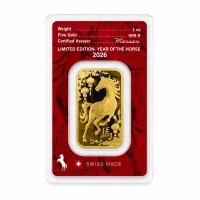 1 унция златно кюлче Argor-Heraeus Lunar Year of the Horse 2026 –  Fine Gold 999.9 (2 of 2)