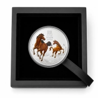 Сребърна монета Lunar III - Година на Коня 2026 Color Proof 1 oz (1 of 2)
