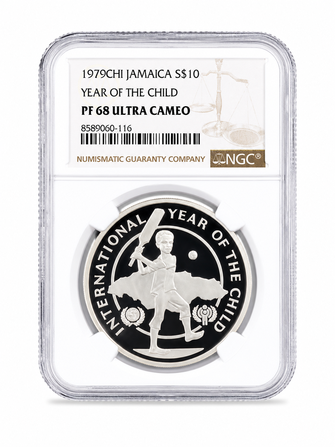Ямайка 10 долара 1979 – International Year of the Child – NGC PF 68 Ultra Cameo