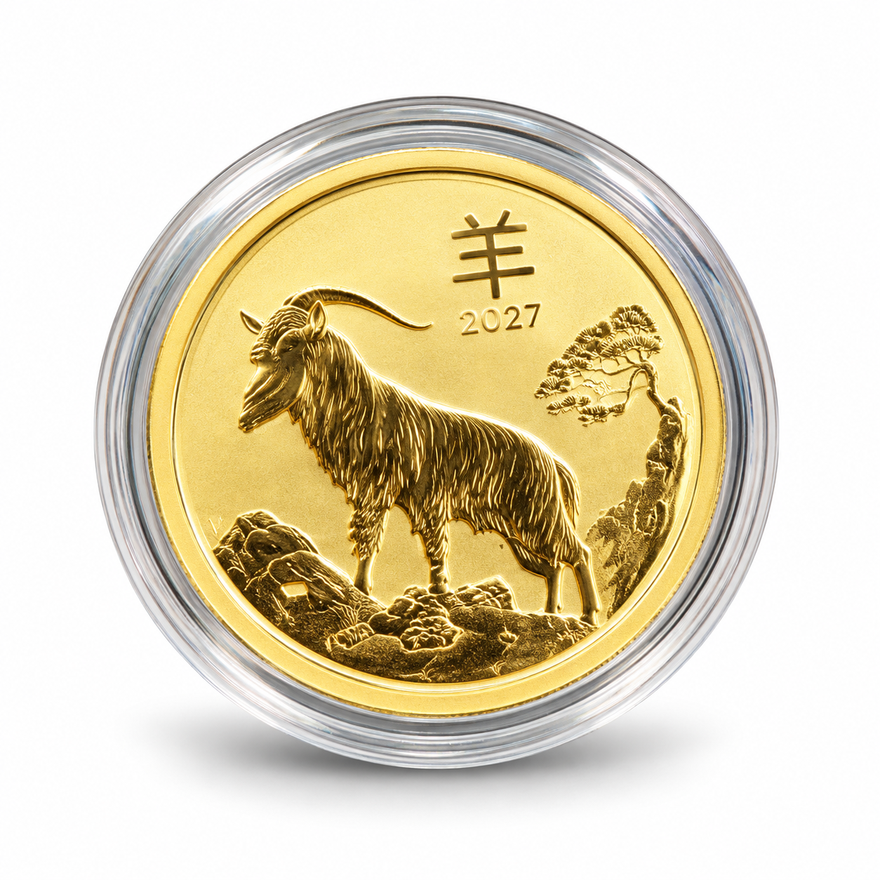Златна монета Австралийски Лунар – Година на Огнената Коза 2027, 1/4 oz