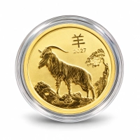 Златна монета Австралийски Лунар – Година на Огнената Коза 2027, 1/4 oz (1 of 2)