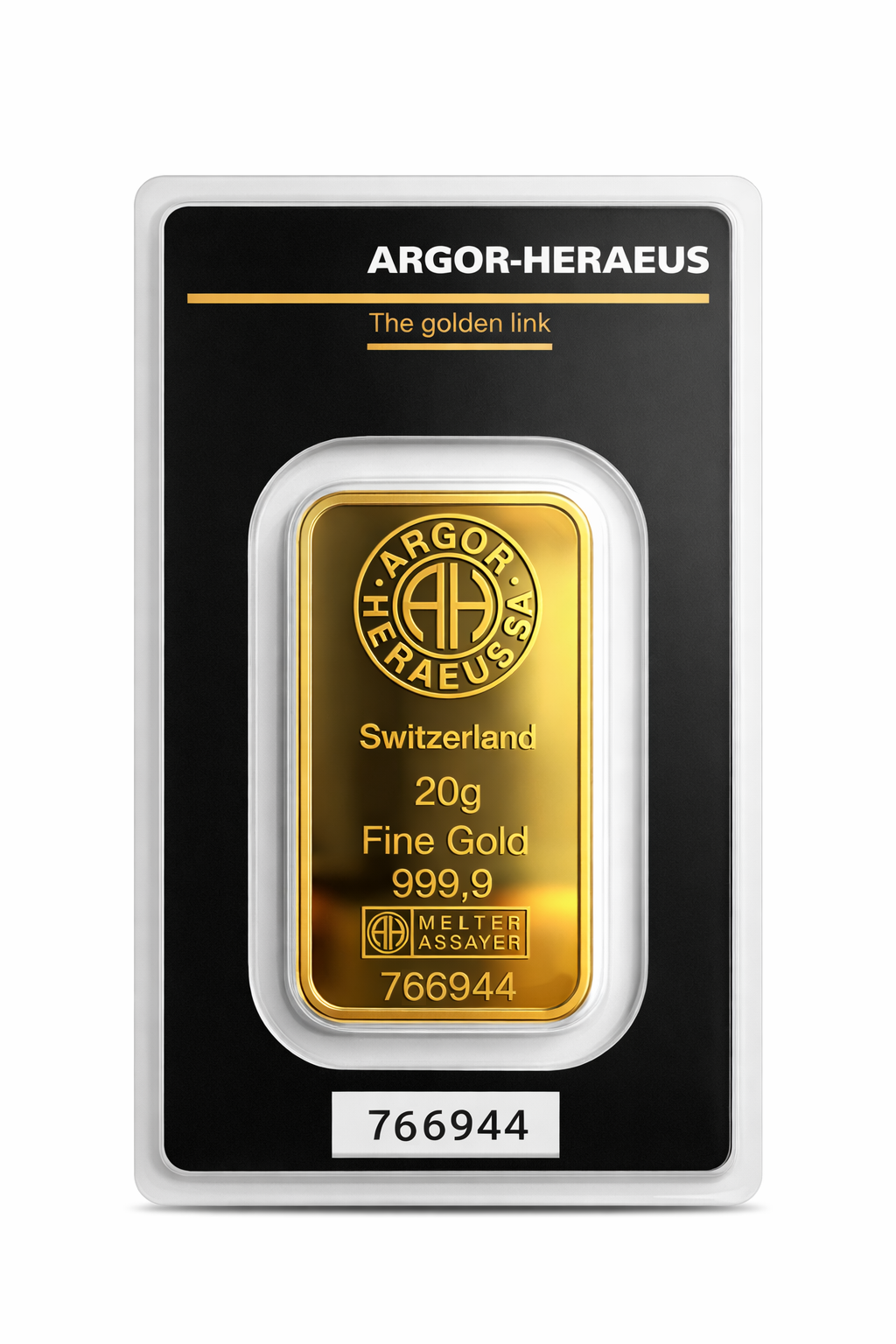 20 грама златно кюлче Argor-Heraeus