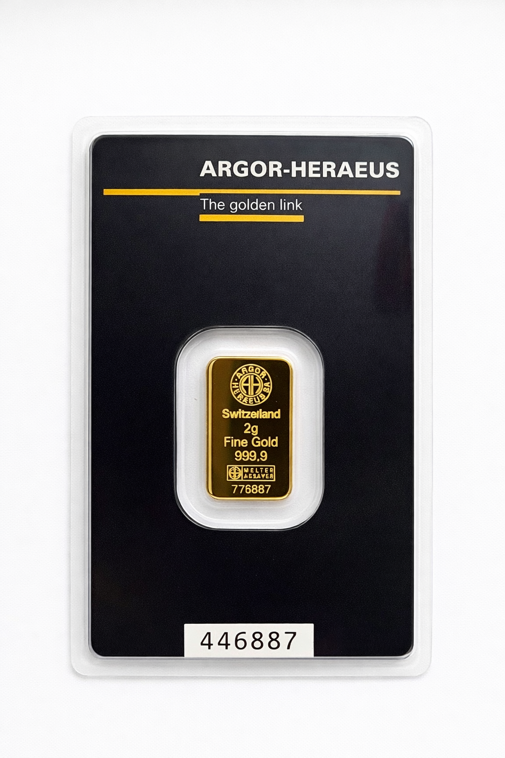 2 грама златно кюлче Argor-Heraeus