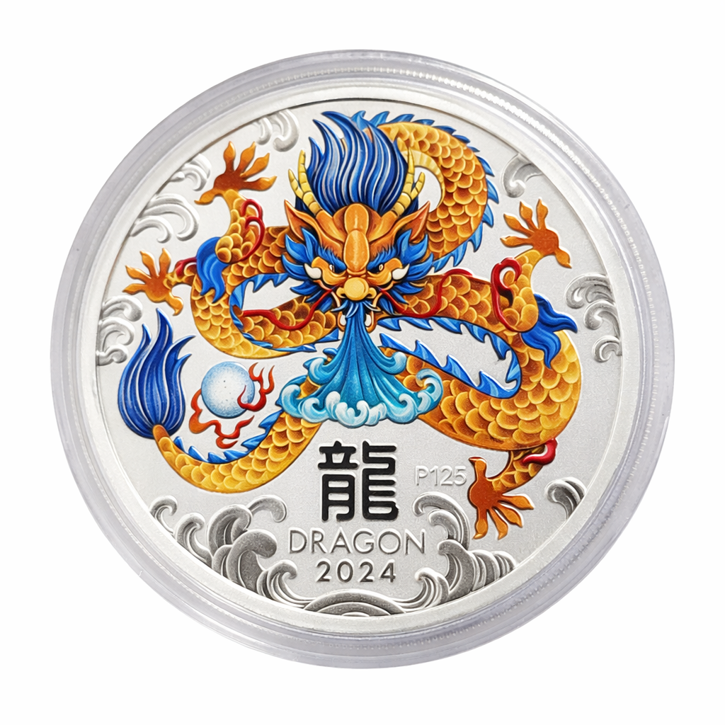 Сребърна инвестиционна монета „Година на Дракона“ 2024 - 1 oz